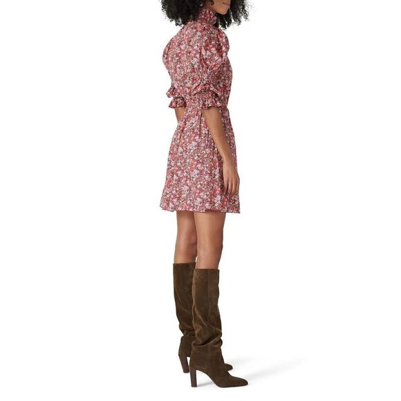 Philosophy di Lorenzo Serafini Puff Shoulder Dress in Red 2 Womens Floral - Picture 15 of 16